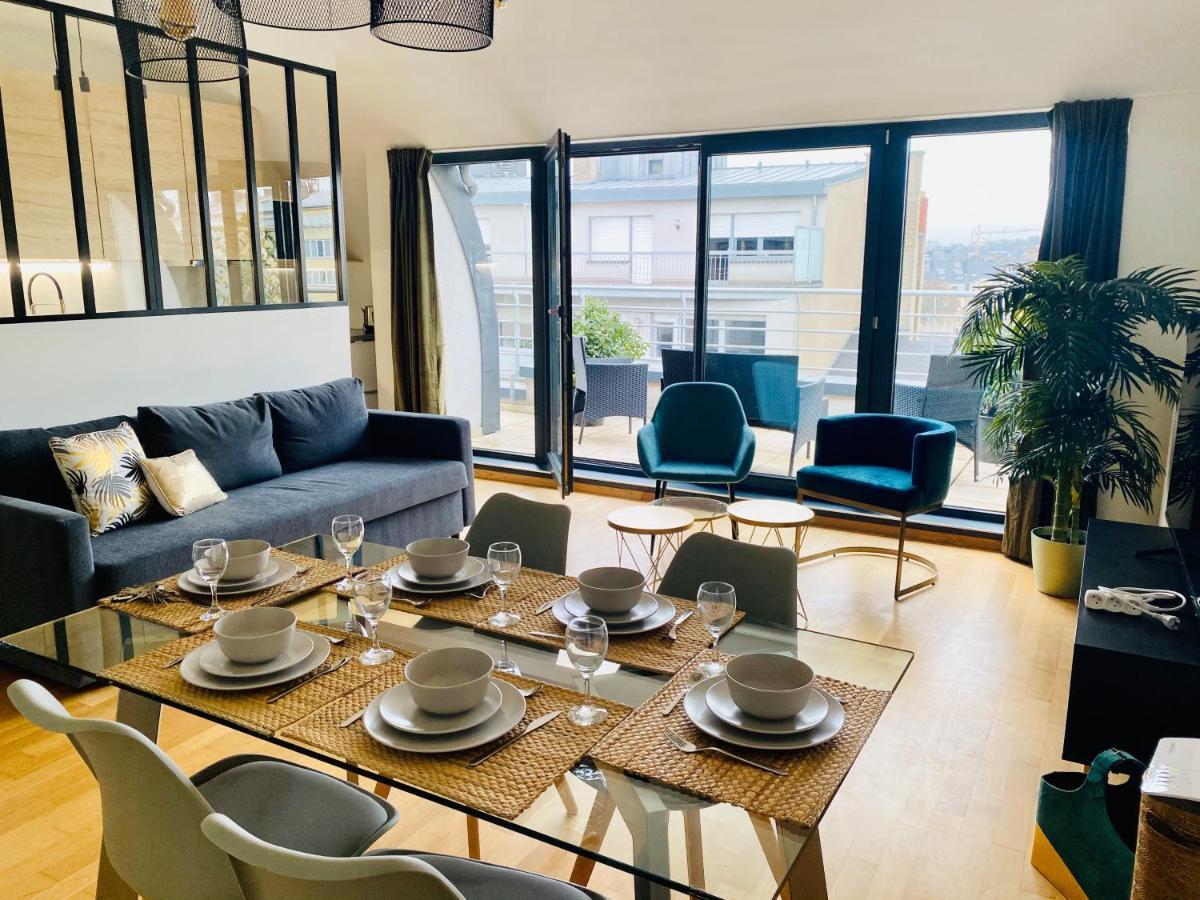 The Luxury Green Penthouse In City Center With Terrace And Free Parking ลักเซมเบิร์ก ภายนอก รูปภาพ